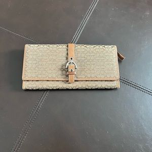 Coach mini print wallet
